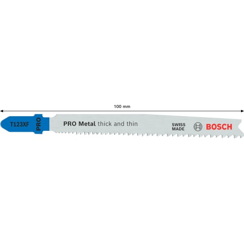 Hoja de sierra de calar PRO Metal thick and thin T123XF, 100 mm, 5 uds.