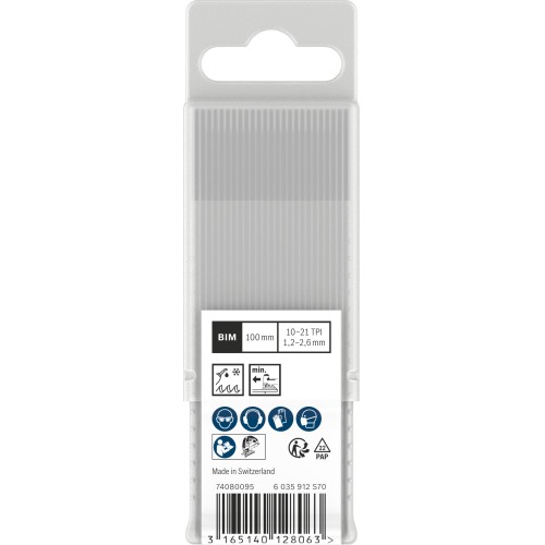 Hoja de sierra de calar PRO Metal thick and thin T123XF, 100 mm, 25 uds.