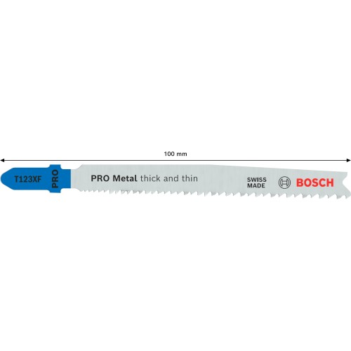 Hoja de sierra de calar PRO Metal thick and thin T123XF, 100 mm, 100 uds.