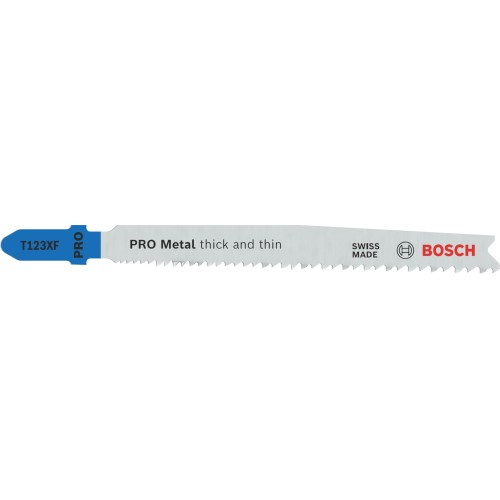 Hoja de sierra de calar PRO Metal thick and thin T123XF, 100 mm, 100 uds.