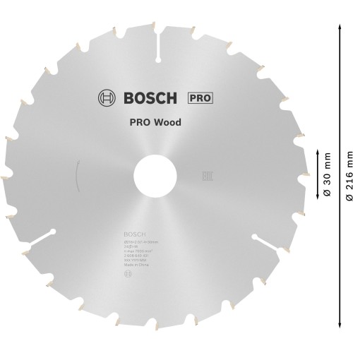 Hoja de sierra circular PRO Wood, 216 x 2 x 30 mm, T24