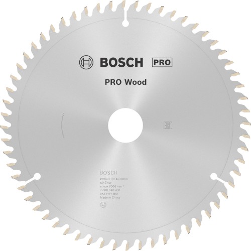 Hoja de sierra circular PRO Wood, 216 x 2 x 30 mm, T60