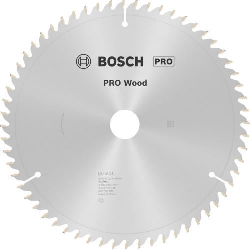 Hoja de sierra circular PRO Wood, 254 x 2 x 30 mm, T60