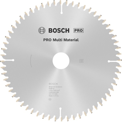 Hoja de sierra circular PRO Multi Material, 216 x 2,5 x 30 mm, T60