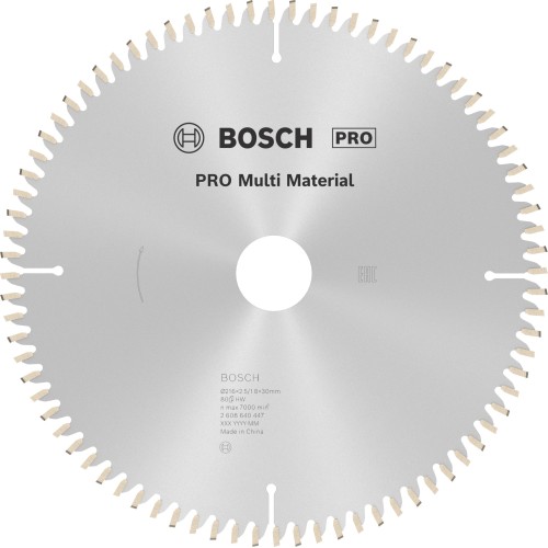 Hoja de sierra circular PRO Multi Material, 216 x 2,5 x 30 mm, T80