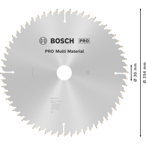 Hoja de sierra circular PRO Multi Material, 254 x 3,2 x 30 mm, T60