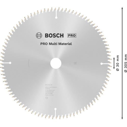 Hoja de sierra circular PRO Multi Material, 305 x 3,2 x 30 mm, T96