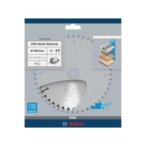 Hoja de sierra circular PRO Multi Material, 160 x 2,4 x 20 mm