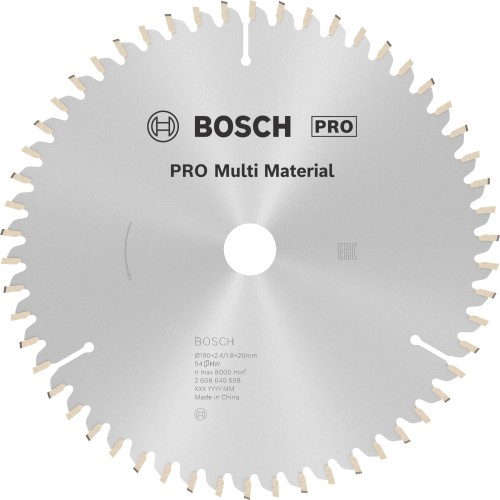 Hoja de sierra circular PRO Multi Material, 190 x 2,4 x 20 mm