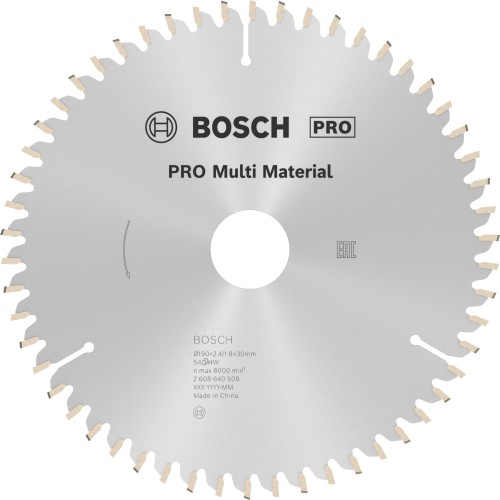 Hoja de sierra circular PRO Multi Material, 190 x 2,4 x 30 mm