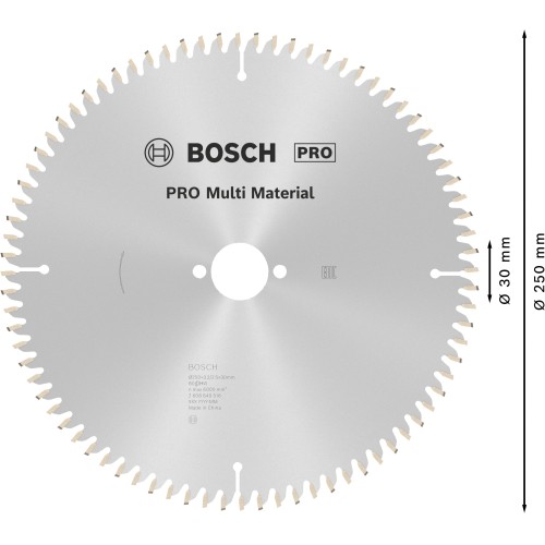 Hoja de sierra circular PRO Multi Material, 250 x 3,2 x 30 mm