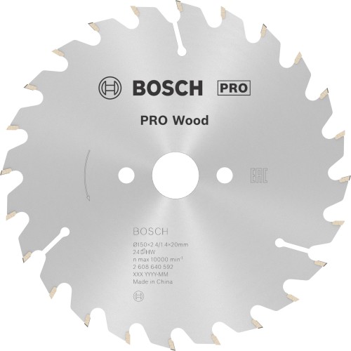 Hoja de sierra circular PRO Wood, 150 x 2,4 x 20 mm, T24