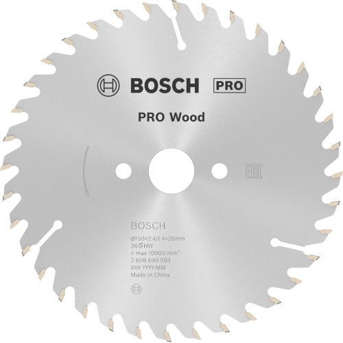 Hoja de sierra circular PRO Wood, 150 x 2,4 x 20 mm, T36