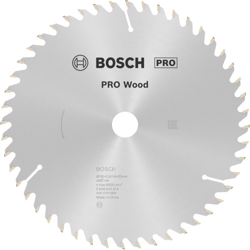 Hoja de sierra circular PRO Wood, 190 x 2,6 x 20 mm, T48