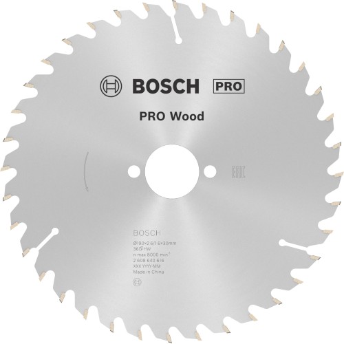 Hoja de sierra circular PRO Wood, 190 x 2,6 x 30 mm, T36