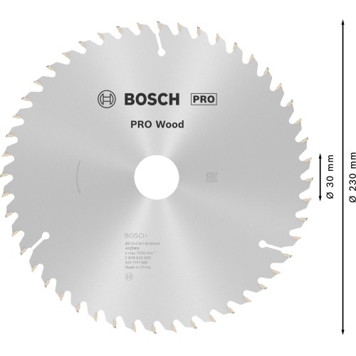Hoja de sierra circular PRO Wood, 210 x 2,8 x 30 mm, T48