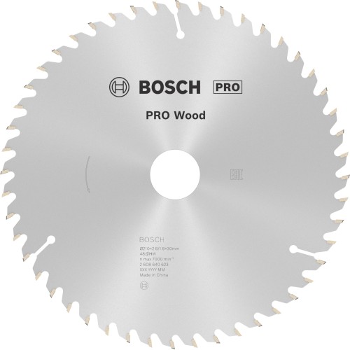 Hoja de sierra circular PRO Wood, 210 x 2,8 x 30 mm, T48