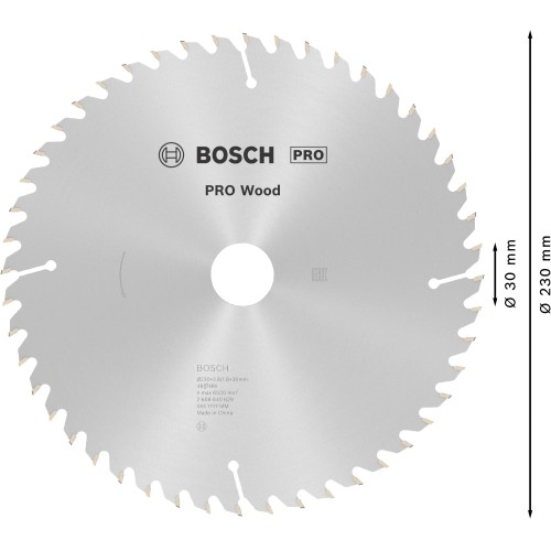 Hoja de sierra circular PRO Wood, 230 x 2,8 x 30 mm, T48