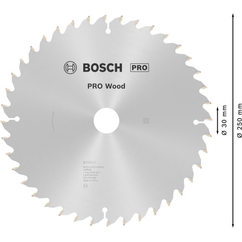 Hoja de sierra circular PRO Wood, 250 x 3,2 x 30 mm, T40