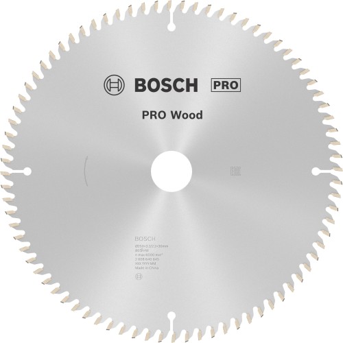 Hoja de sierra circular PRO Wood, 250 x 3,2 x 30 mm, T80