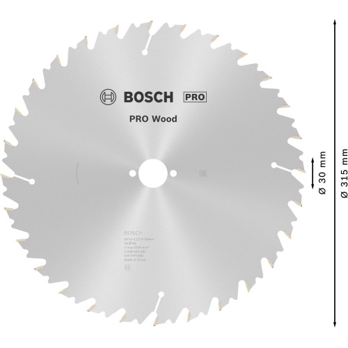 Hoja de sierra circular PRO Wood, 315 x 3,2 x 30 mm, T28