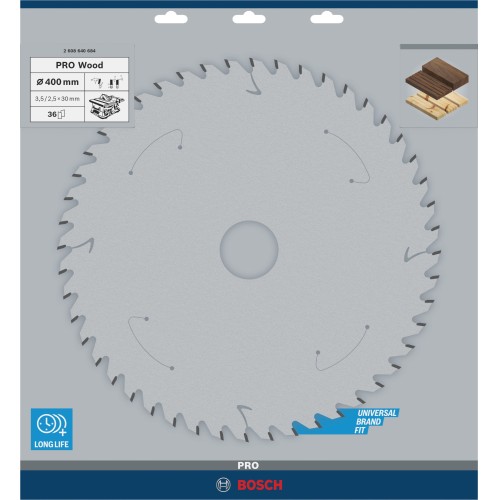 Hoja de sierra circular PRO Wood, 400 x 3,5 x 30 mm, T36