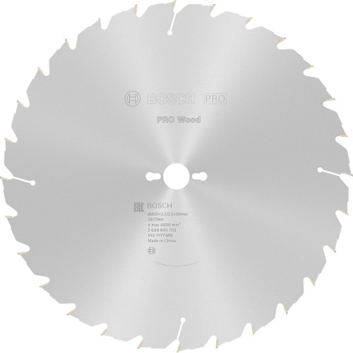 Hoja de sierra circular PRO Wood, 400 x 3,2 x 30 mm, T28