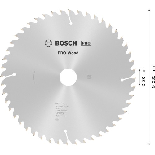 Hoja de sierra circular PRO Wood, 235 x 2,8 x 30 mm, T48