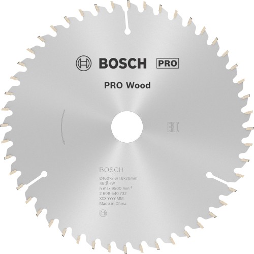Hoja de sierra circular PRO Wood, 160 x 2,6 x 20 mm, T48