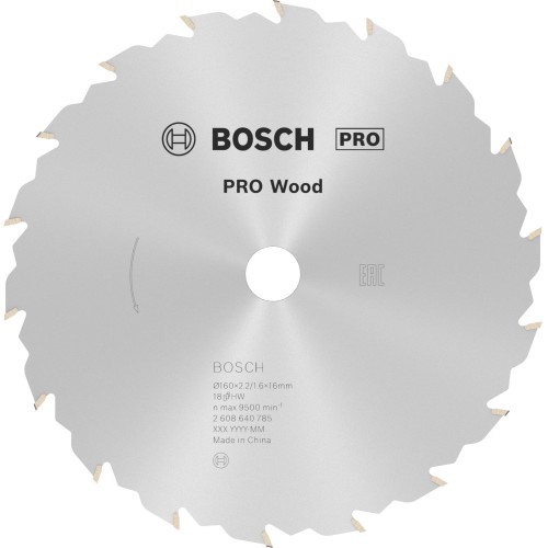 Hoja de sierra circular PRO Wood, 160 x 2,2 x 16 mm, T18