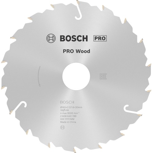 Hoja de sierra circular PRO Wood, 165 x 2,2 x 30 mm, T18