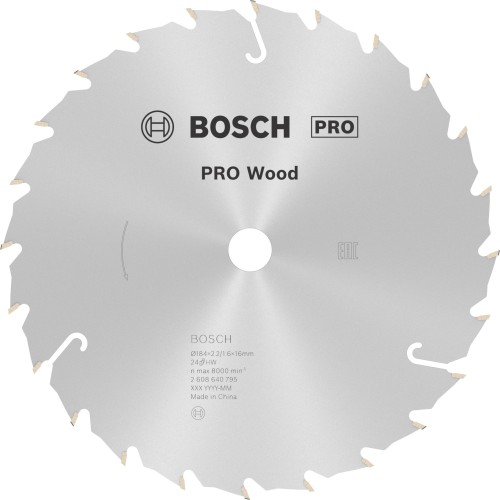 Hoja de sierra circular PRO Wood, 184 x 2,2 x 16 mm, T24