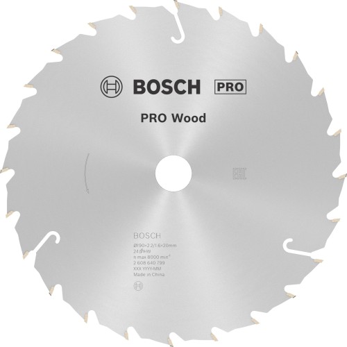 Hoja de sierra circular PRO Wood, 190 x 2,4 x 20 mm, T24