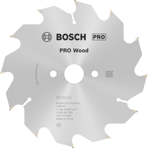 Hoja de sierra circular PRO Wood, 150 x 2,4 x 20 mm, T12