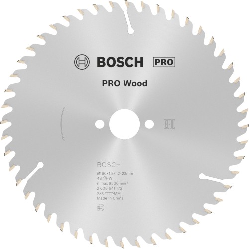 Hoja de sierra circular PRO Wood, 160 x 1,8 x 20 mm, T48