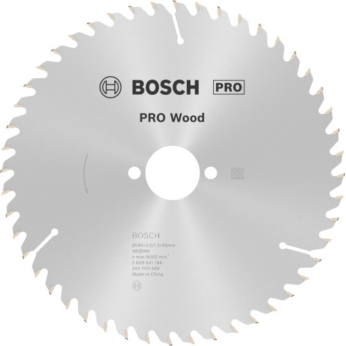 Hoja de sierra circular PRO Wood, 190 x 2 x 30 mm, T48