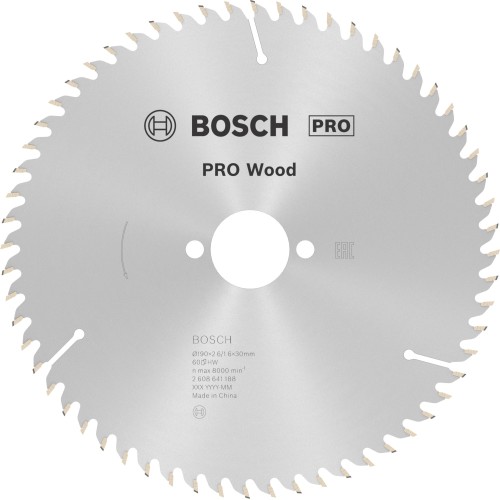 Hoja de sierra circular PRO Wood, 190 x 2,6 x 30 mm, T60