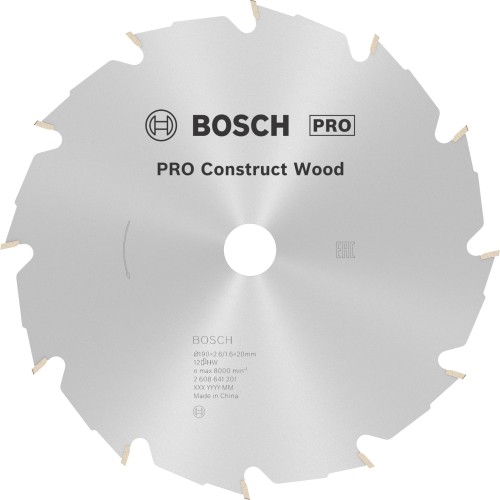 Hoja de sierra circular PRO Construct Wood, 190 x 2,6 x 20 mm