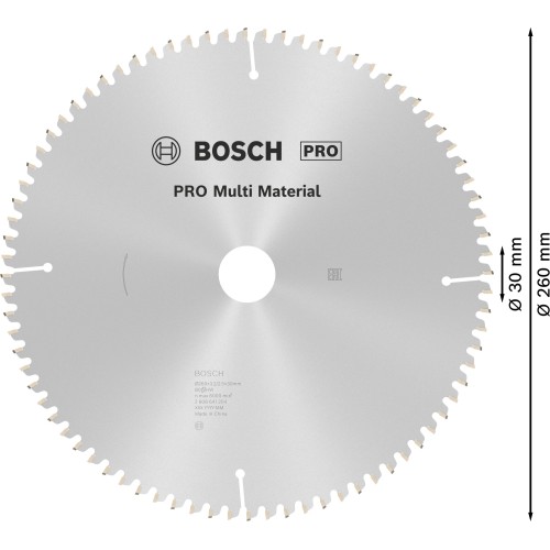 Hoja de sierra circular PRO Multi Material, 260 x 3,2 x 30 mm