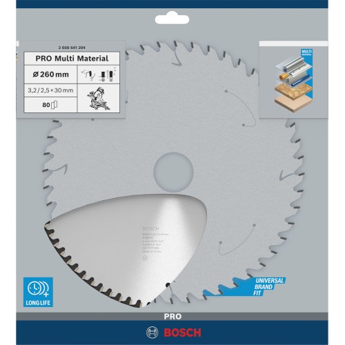 Hoja de sierra circular PRO Multi Material, 260 x 3,2 x 30 mm