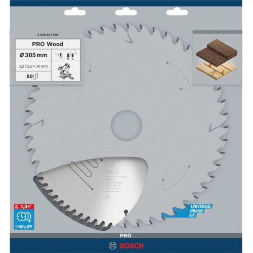 Hoja de sierra circular PRO Wood, 305 x 3,2 x 30 mm, T80