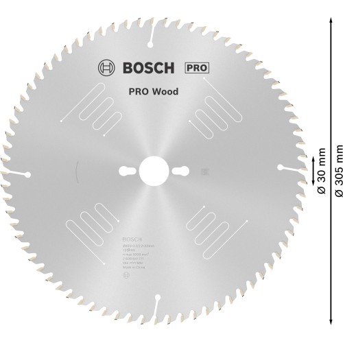 Hoja de sierra circular PRO Wood, 305 x 3,2 x 30 mm, T72