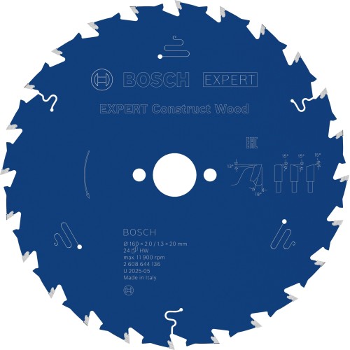 Hoja de sierra circular Expert for Construct Wood