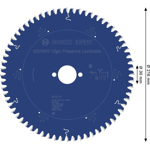 Disco de sierra circular para laminado a alta presión Expert for High Pressure Laminate 216x30-64