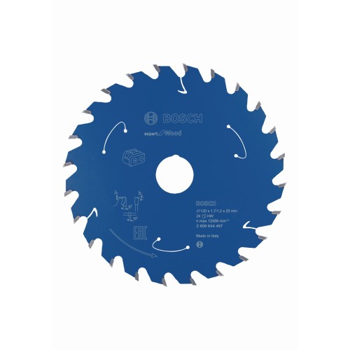 Disco de sierra circular Expert for Wood para sierras sin cables 120 x 1,7/1,2 x 20 T24