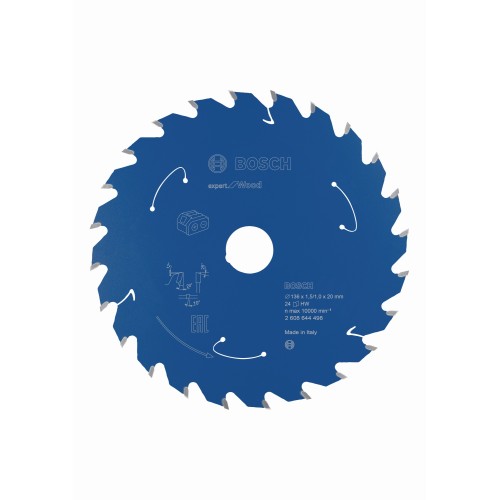 Disco de sierra circular Expert for Wood para sierras sin cables 136 x 1,5/1 x 20 T24