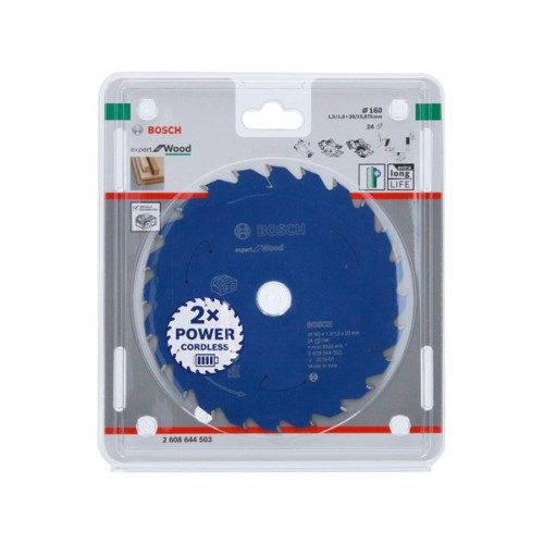 Disco de sierra circular Expert for Wood para sierras sin cables 160 x 1,5/1 x 20 T24