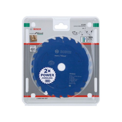Disco de sierra circular Expert for Wood para sierras sin cables 165 x 1,5/1 x 20 T24