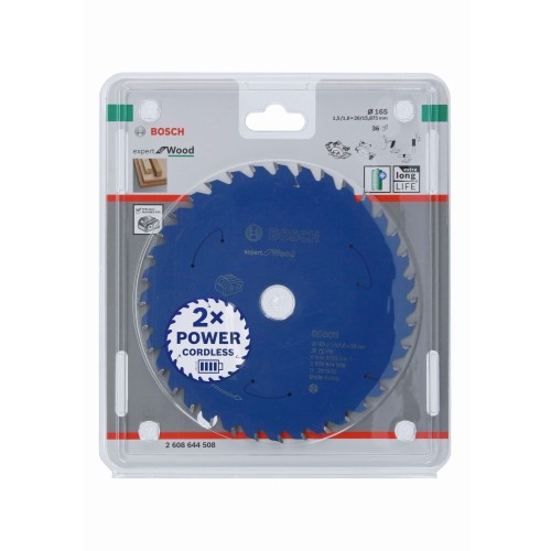 Disco de sierra circular Expert for Wood para sierras sin cables 165 x 1,5/1 x 20 T36