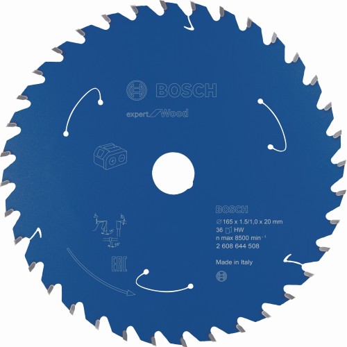 Disco de sierra circular Expert for Wood para sierras sin cables 165 x 1,5/1 x 20 T36